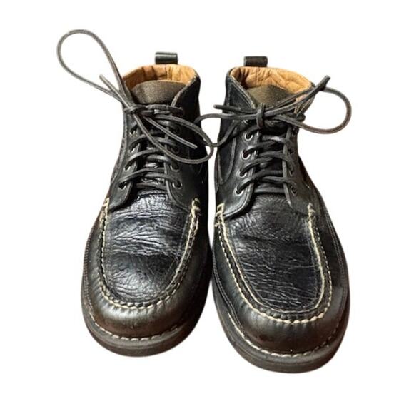 L. L. Bean Chukka Black Leather Boots Jackman Ranger Moccasin Men's Size 8.5 - Picture 2 of 13